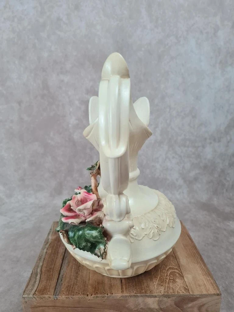 Vintage decoratief fonteinbakje 🌿 Barokke bloemenkeramiek – photo 6